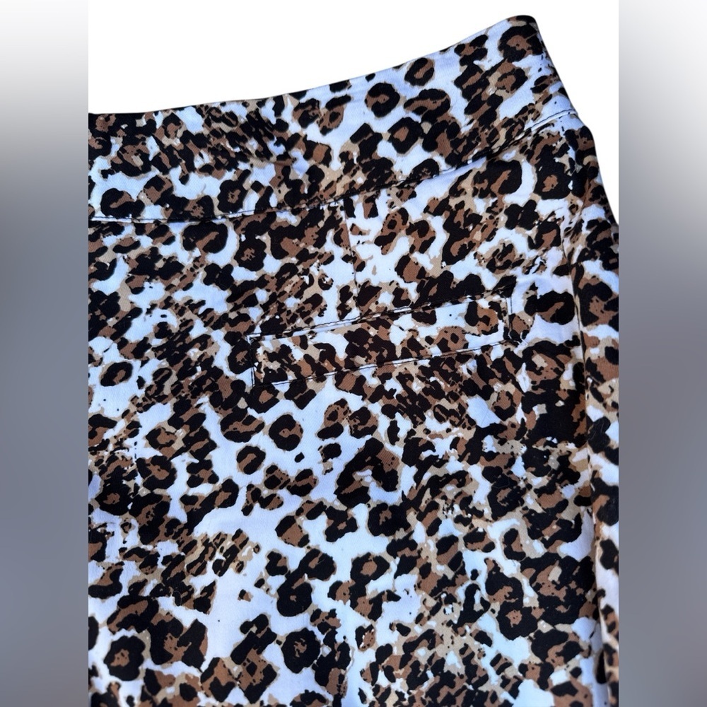 Allyson Whitmore Leopard Golf Skort Sz 12 Animal Print Sport Skirt Zipper Detail - Picture 6 of 8
